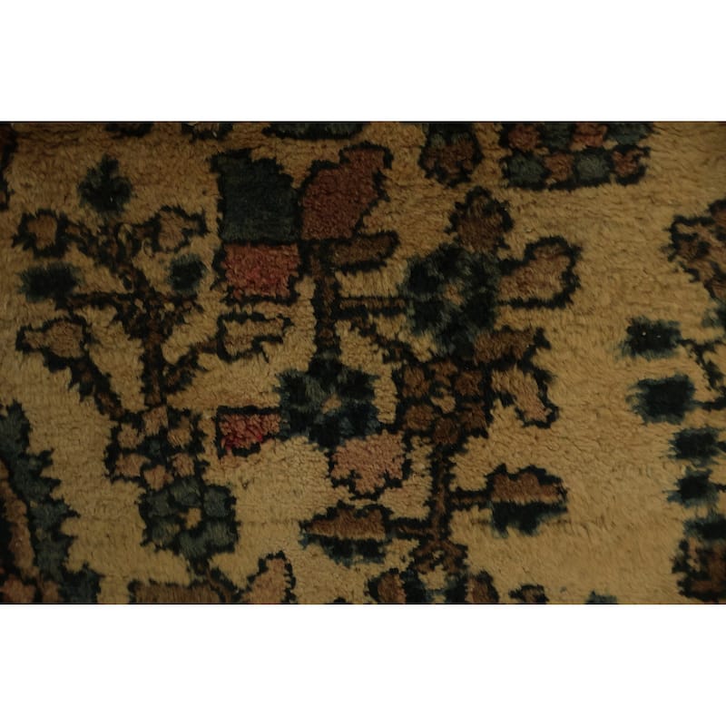Hand Knotted Oriental 100% Wool Carpet Traditional Floral Beige & Ivories Hamedan Area Rug - 6' 7'' X 6' 6''