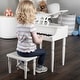 preview thumbnail 3 of 10, Hey Play Kids Piano - 30 Key Mini Grand Piano with Music Stand and Bench