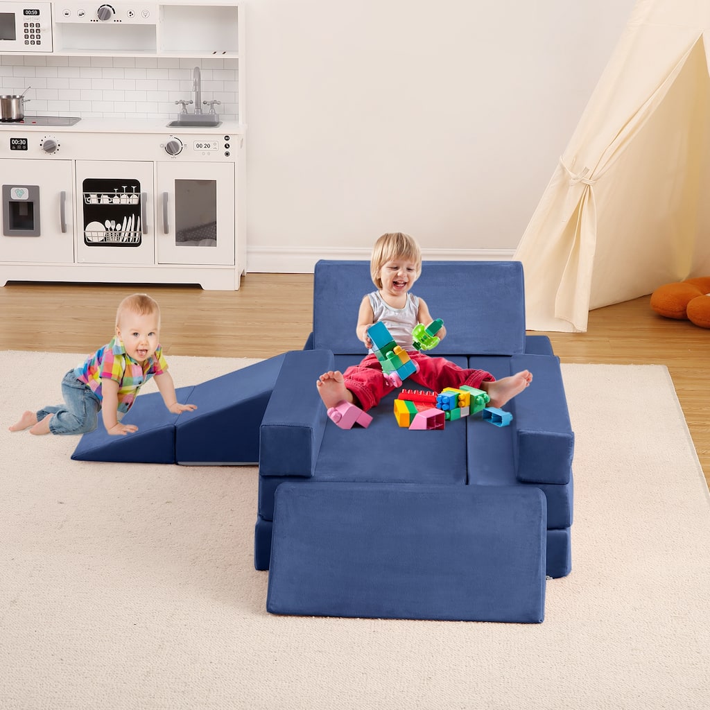 Nugget Couch 12pcs Kids Couch for Playroom, Floor Couch Modular Kids Play Sofa
