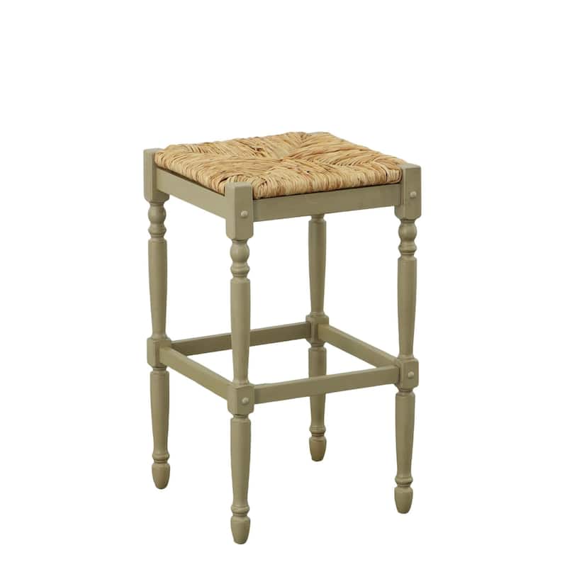 Morgan Rush Seat Stool - Grey Bar - Bar Height
