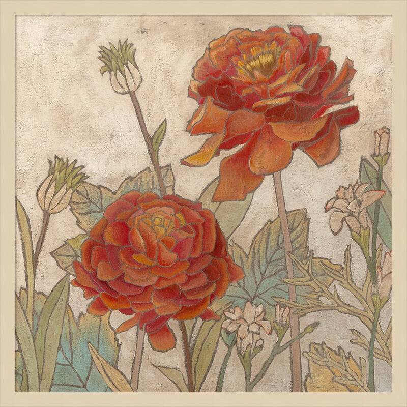 Rising Sun Blooms No. 2 by Megan Meagher Wood Framed Wall Art Print