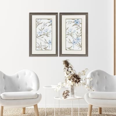 Paragon Blue Flower Beauty Framed Art - Set of 2