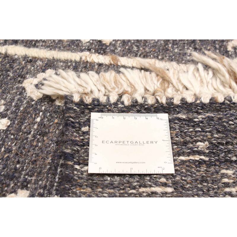 ECARPETGALLERY Hand-knotted Tangier Grey Wool Rug - 3'0 x 4'10