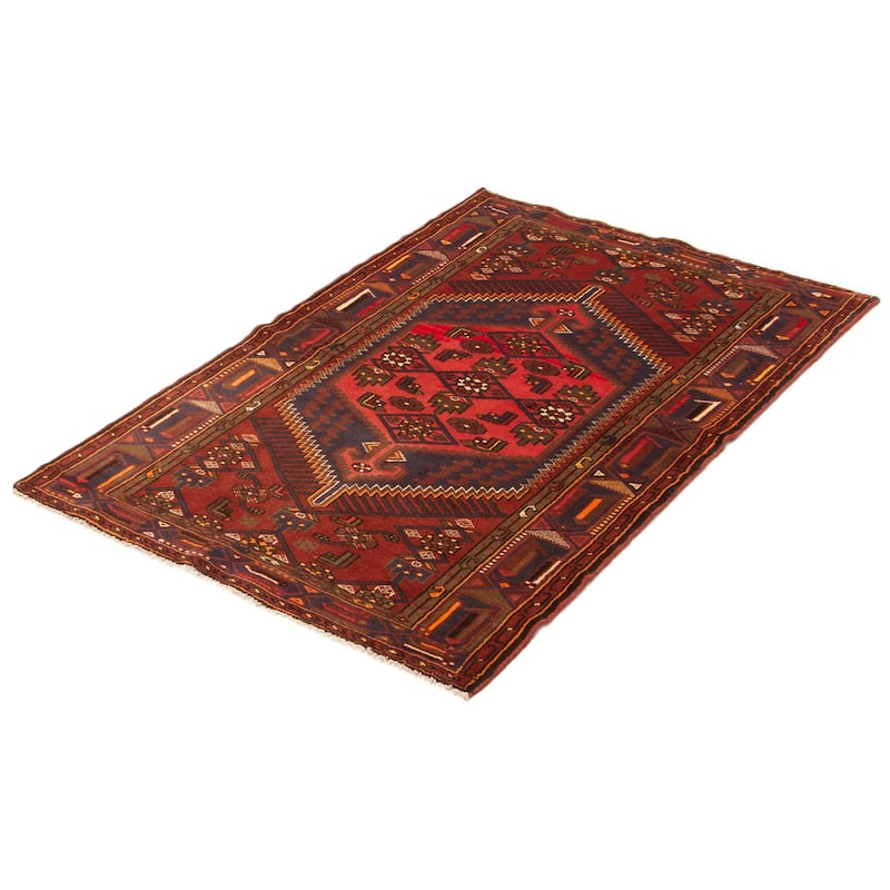 ECARPETGALLERY Hand-knotted Andelz Dark Grey Wool Rug - 4' 2" x 6' 8"