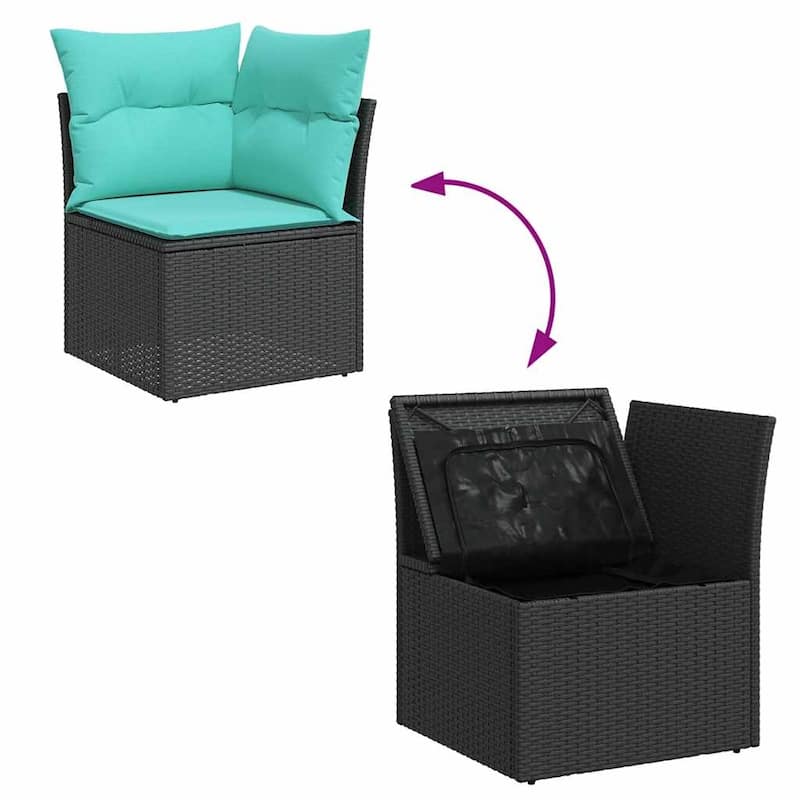 Modular Garden Sofa Set with Cushions