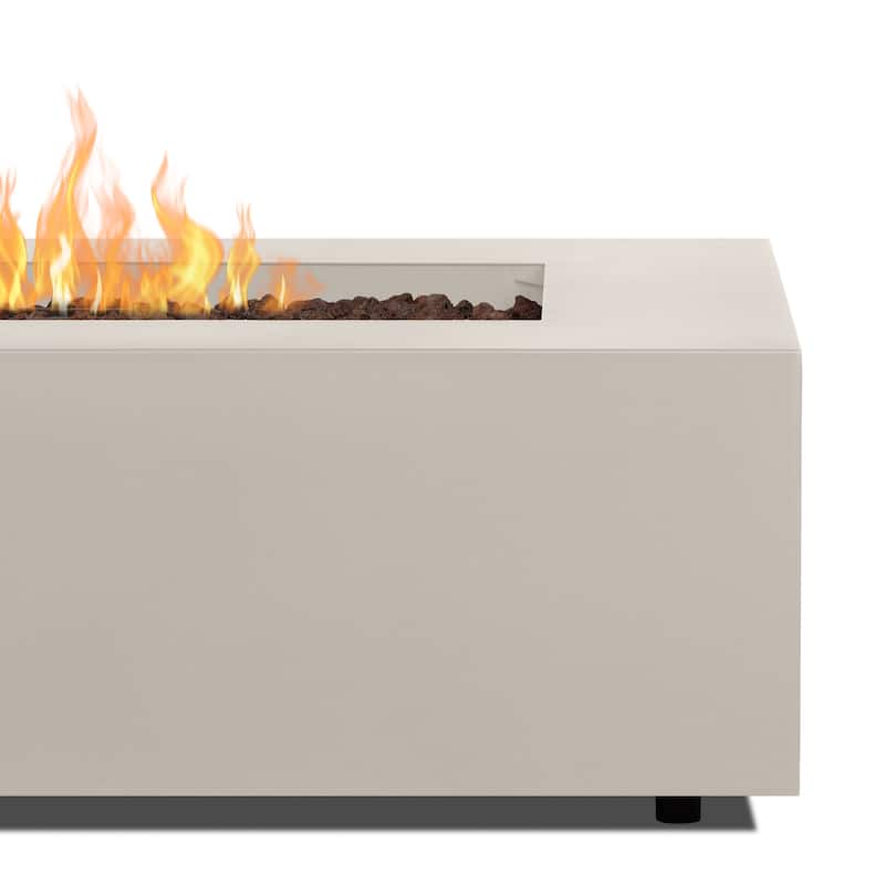 Aegean 70" Rectangle Fire Table Propane or Natural Gas by Real Flame