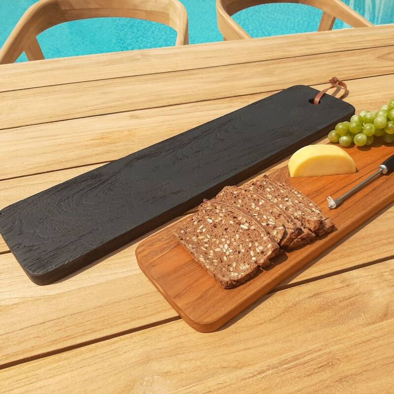 Nordic Teak 24" Natural Charcuterie/Cutting Board - Natural
