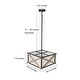 preview thumbnail 3 of 4, The Gray Barn Flying Turtle 3-light Burlap Chandelier Pendant Lantern Ceiling Lamp - 16"x16"xH8"