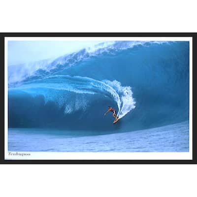 Teahupoo Surf Framed Art Poster - 24 x 36 Inch