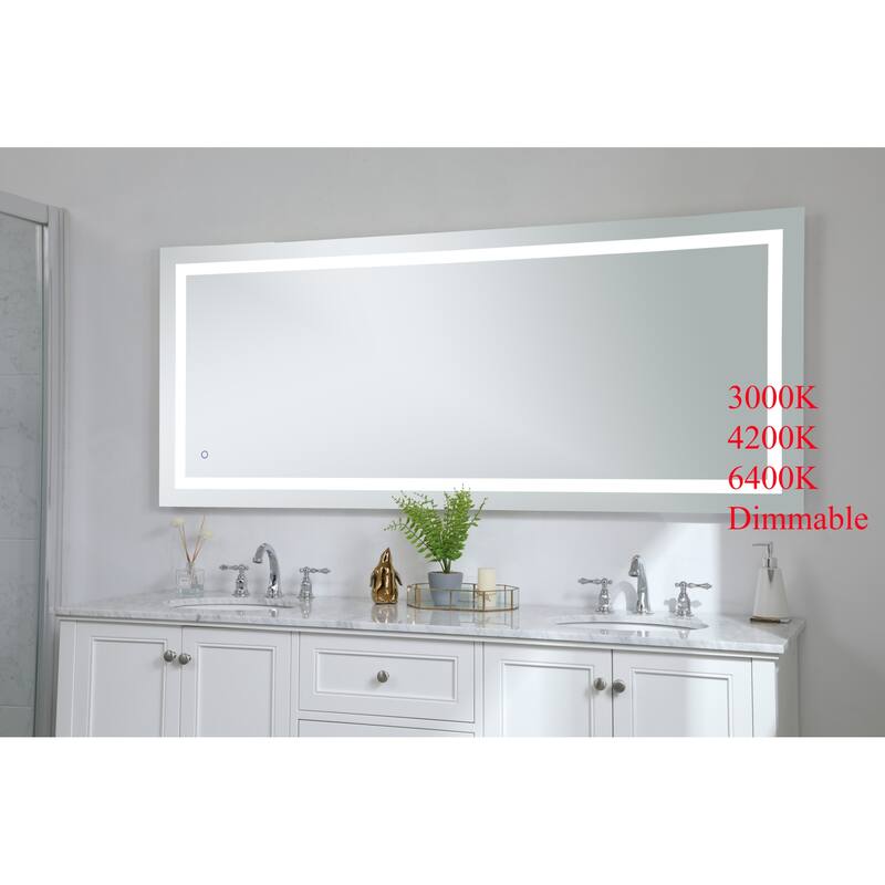 Elegant Lighting Helios 30" x 72" Rectangular Frameless Wall Mounted