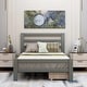 preview thumbnail 2 of 25, Wooden Platform Bed Frame with 2 Drawers & Headboard, Twin/Full Size