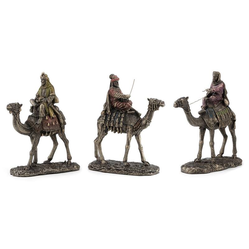Veronese Design 14.37" H THREE KINGS Cold Cast Bronze