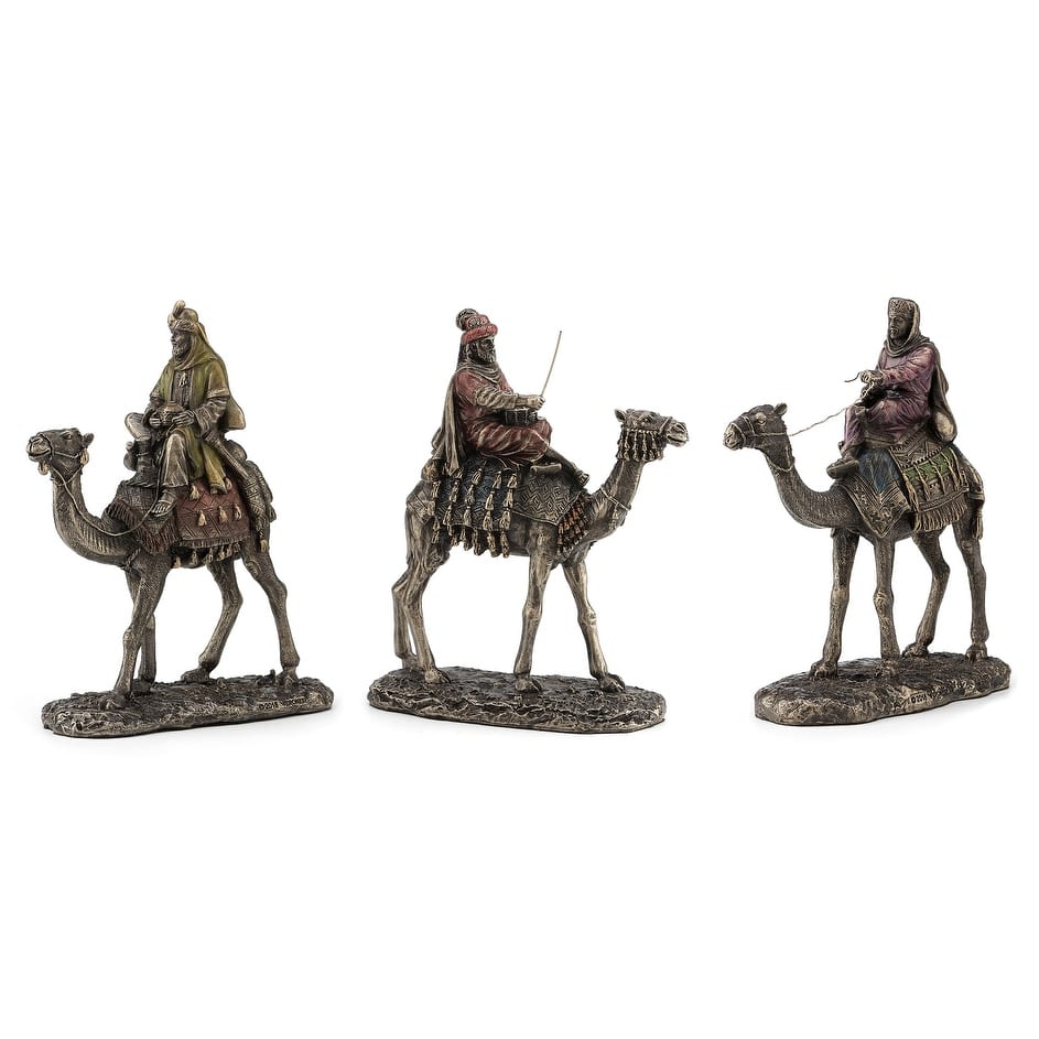 Veronese Design 14.37" H THREE KINGS Cold Cast Bronze