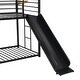 preview thumbnail 9 of 22, Twin Over Twin Metal Bunk Bed, Creativity Kids Bed Metal Platform Bed Frame Housebed with Slide and Storage Stair for Boys Girls