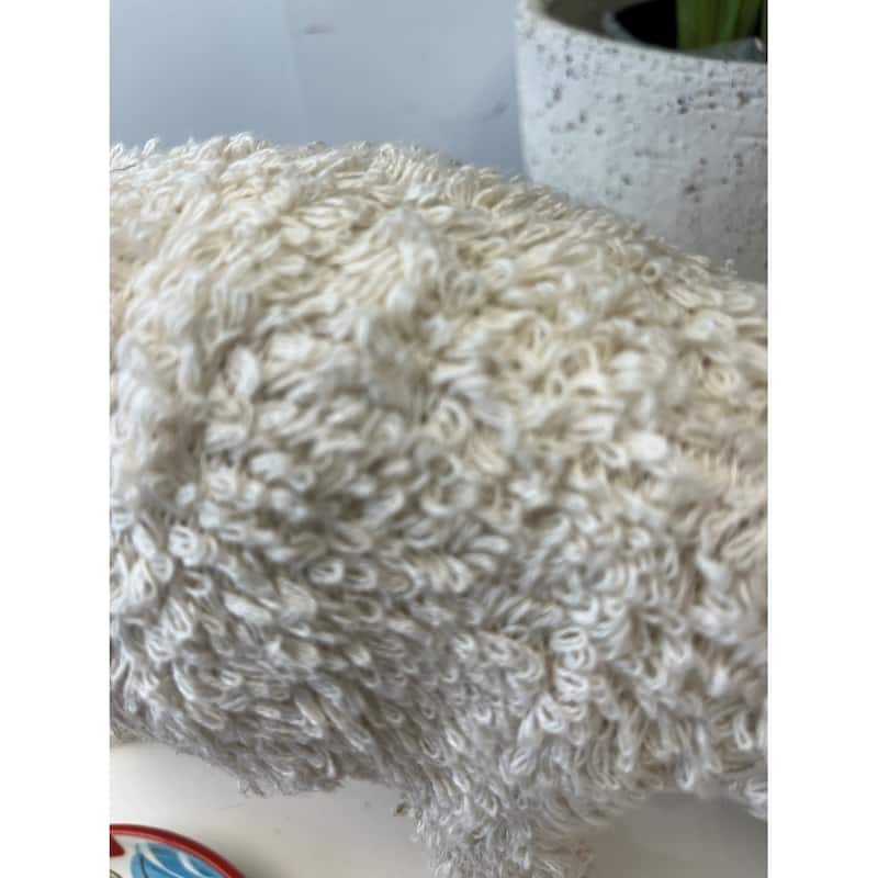 Sm Knitted Bocule White Penguin Dia 5.1" - WHITE