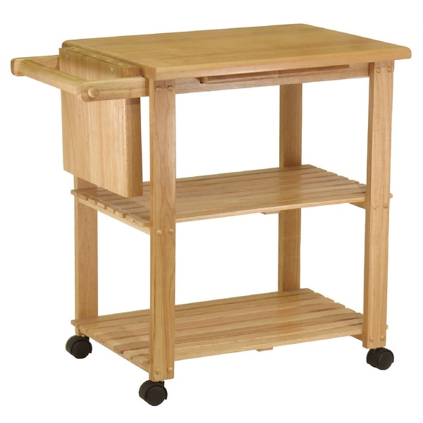 31.75” Natural Brown Mario Utility Cart - N/A