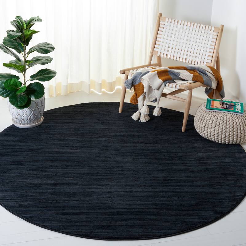 SAFAVIEH Vision Tanasa Modern Ombre Tonal Rug - 4' Round - Black