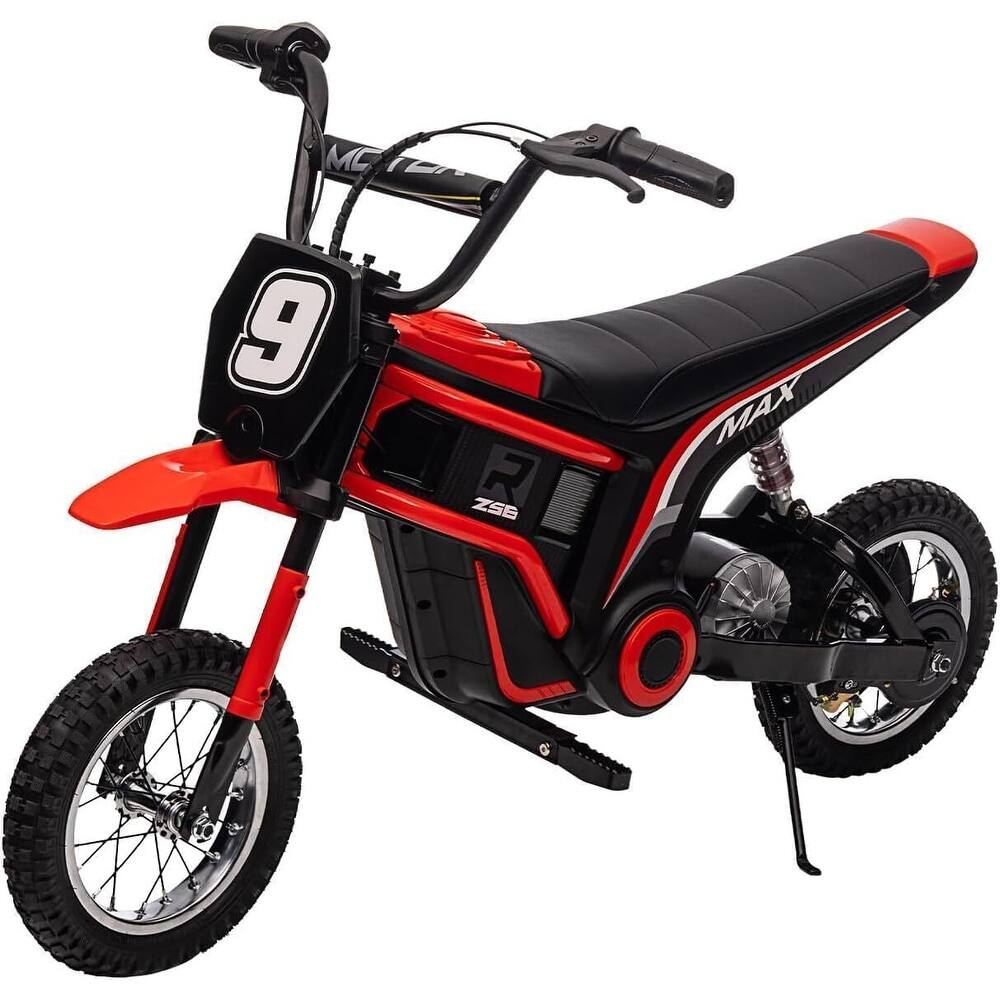 24V Kids Electric 3-Speed Dirt Bike, Motorcycle with Shock for Aged 8-14 Kids Best Gift