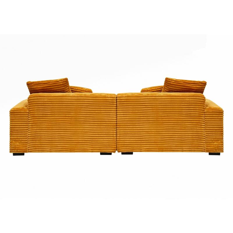 104.72-inch 4-seat large sofa with 4 throw pillows