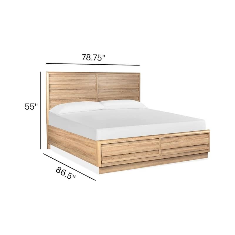 Magnussen Home Brentwood Heights Provincial Brown Panel Storage Bed
