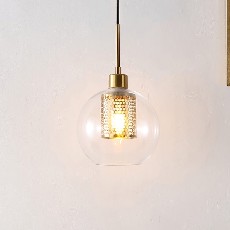 SAFAVIEH Lighting Toronto Extendable Pendant - 8 in. W x 8 in. D x 15-74 in. H