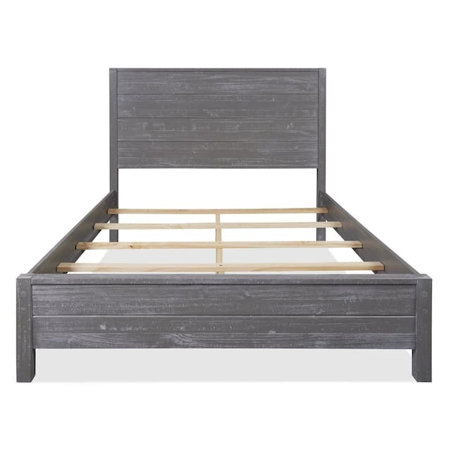 Grain Wood Furniture Montauk Queen Solid Wood Panel Bed Overstock