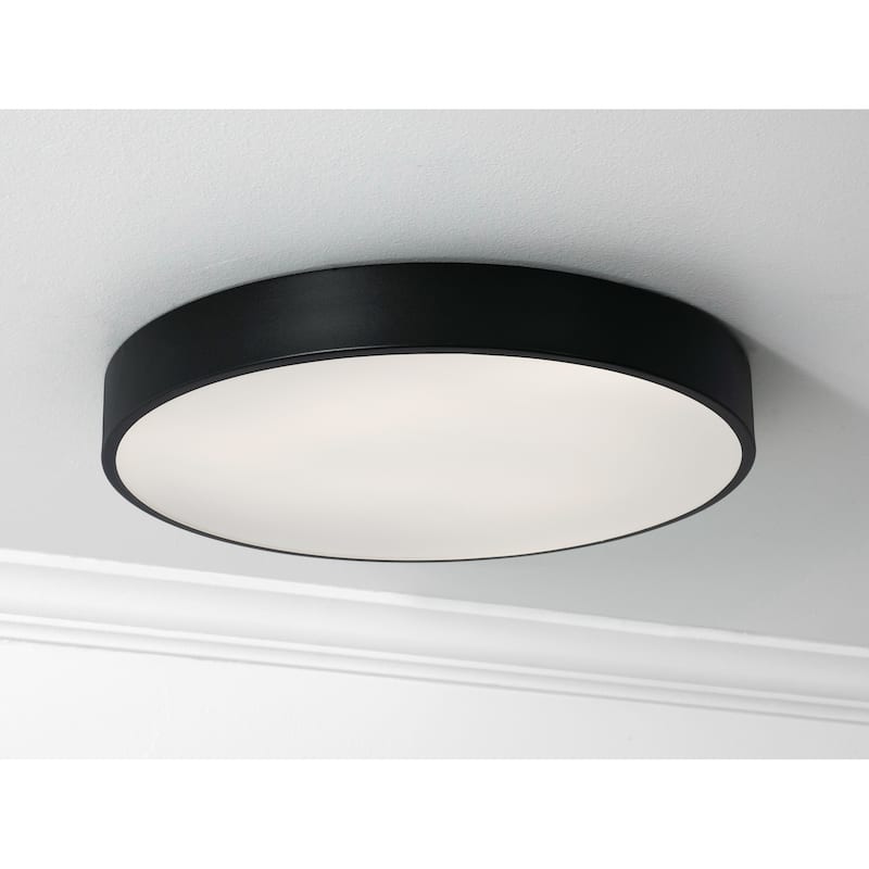 AFX Bailey LED Flush Mount Light - Black - 19"