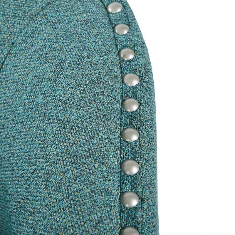 Swivel Barrel Chair With Rivet Detailing and Rotation