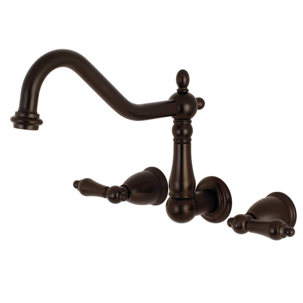 Heritage 3-Hole Wall Mount Roman Tub Faucet in Brushed Nickel
