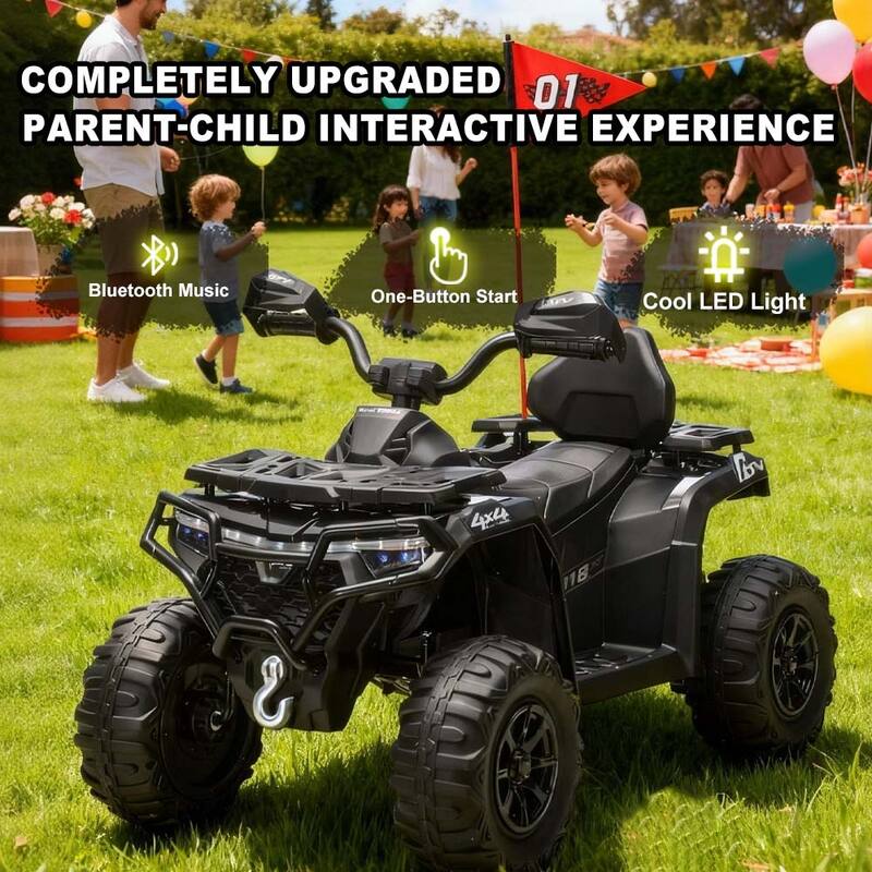 24V Kids Ride On Car with Parent Remote Control and LED Lights