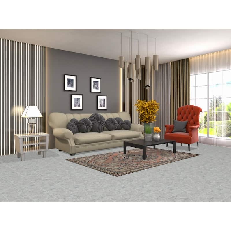 Antique Pink Mahal Persian Area Rug Handmade Wool Carpet - 4'0" x 6'6"