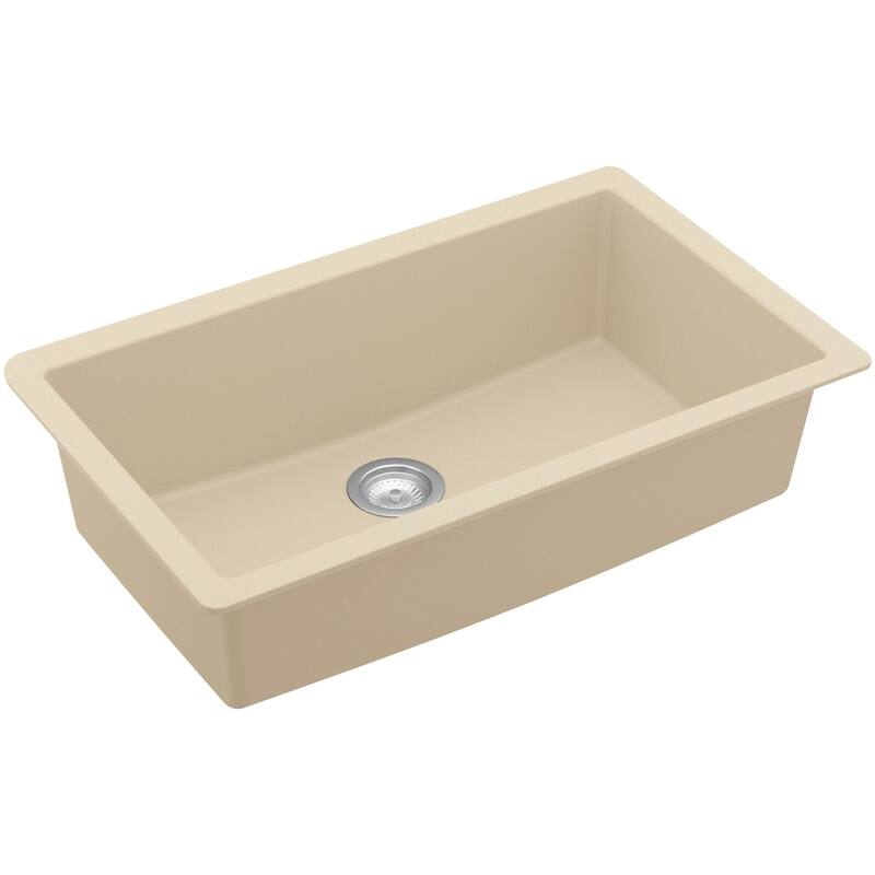 Karran USA QU-812 Undermount 32-1/2" Large Single Bowl Quartz/Granite - Bisque