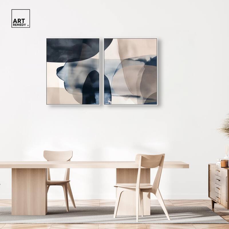 Monochrome Movement Canvas Set of 2 by Art Remedy