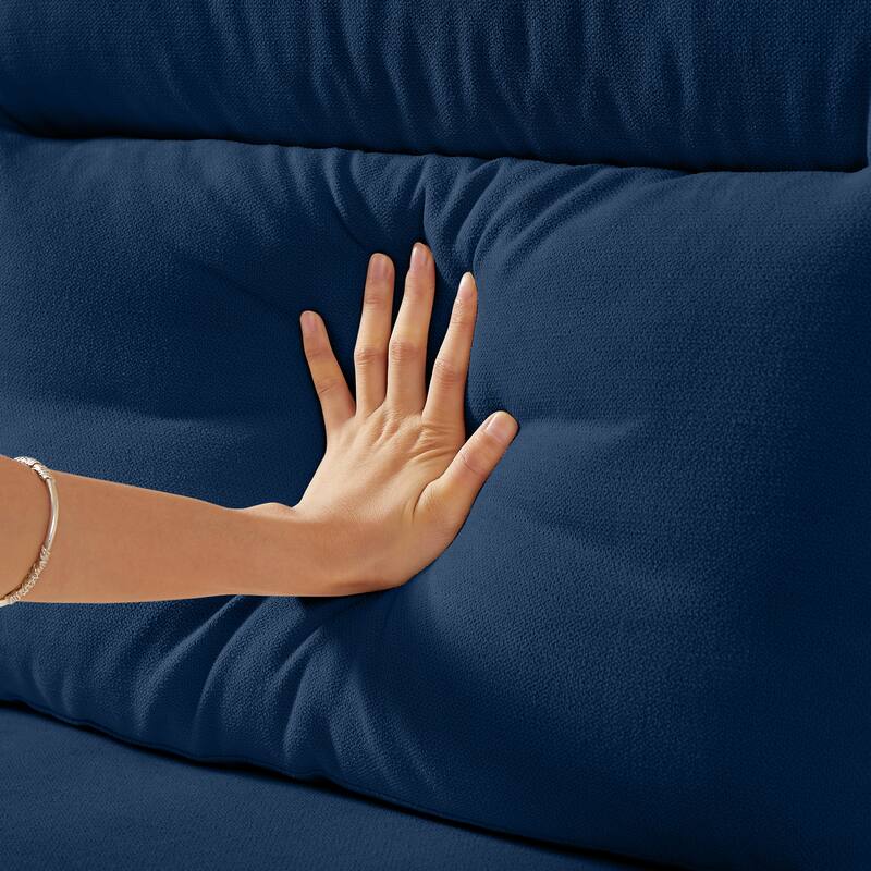 GDFStudio - Modern Snowfleece 3-Seater 82" Sofa with Rolled Arms