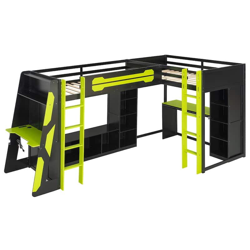 Esports Bed Gaming Loft Bed for PS PC Gamers Gaming Room