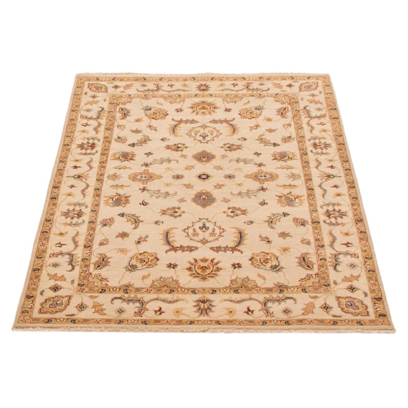 ECARPETGALLERY Hand-knotted Jamshidpour Cream Wool Rug - 4'1 x 6'2