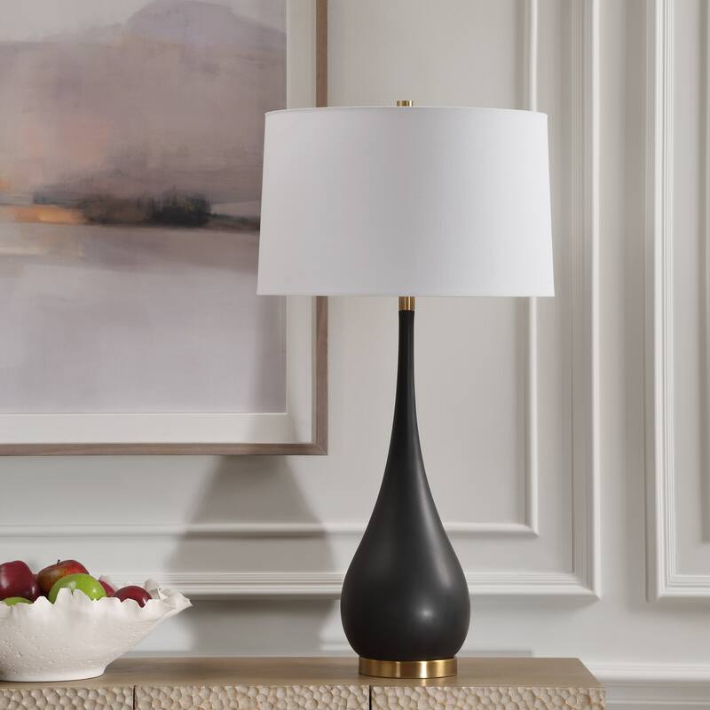 Uttermost Nocturnal Black Table Lamp - 34.5'' H X 18'' W X 18'' D