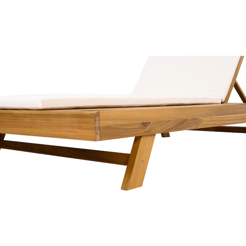 Christopher Knight Home- Johnson Acacia Wood Outdoor Chaise Lounge Set of 4