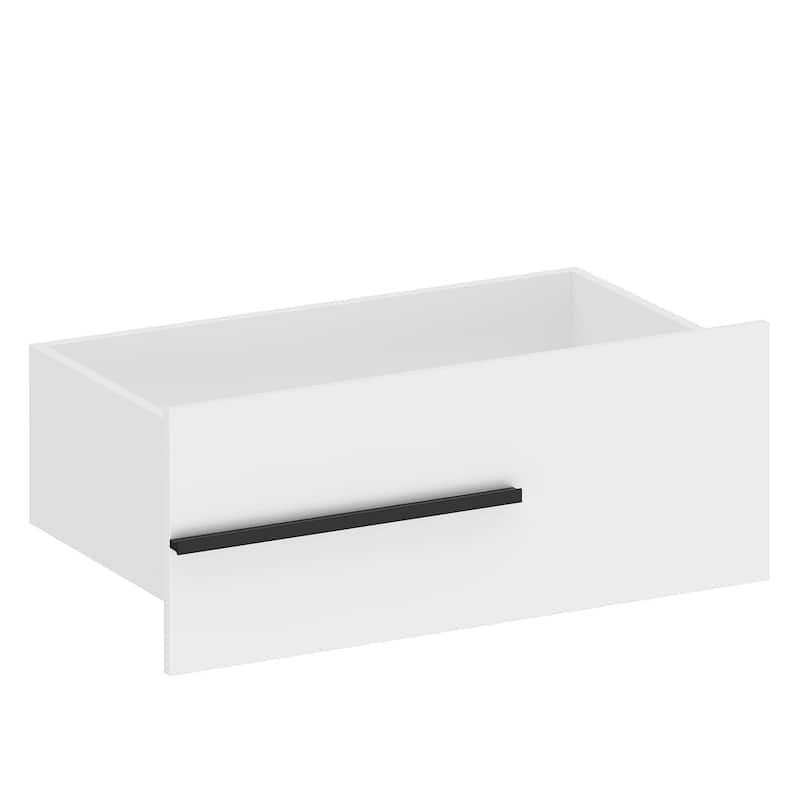 Extendable Modern TV Stand for TVs up Black/White Living Room Table