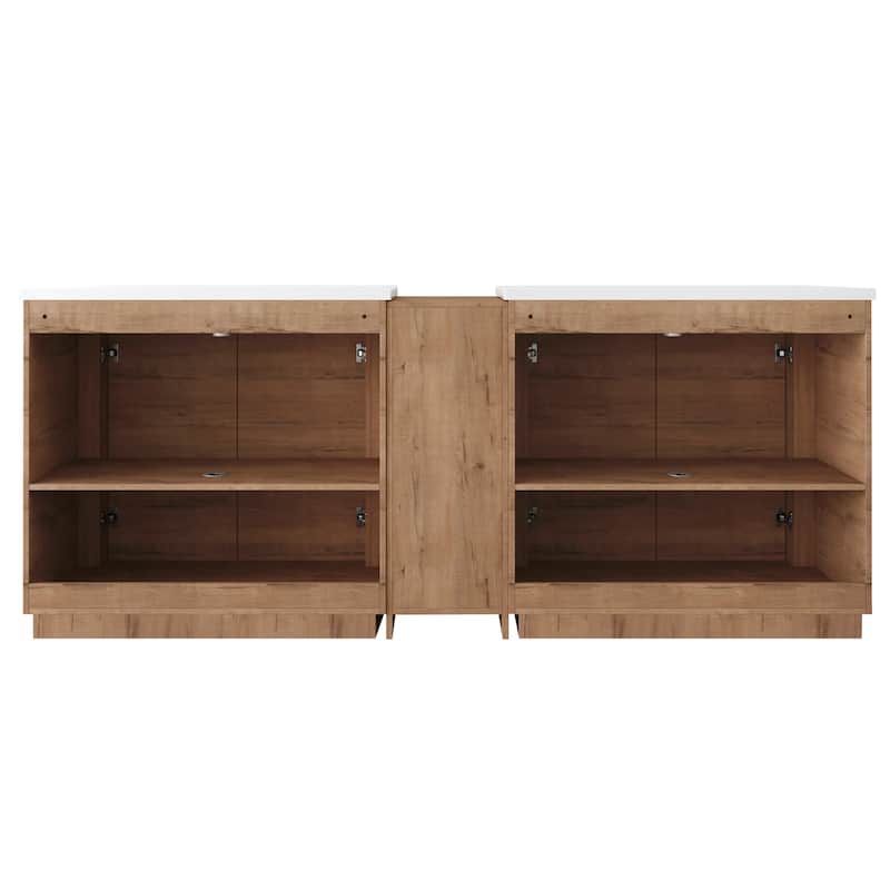 Bathroom Vanity With Sink In 36/40/48/52/60/64/84/92 Inch, Freestanding Bathroom Vanity With Doors and Adjustable Shelf