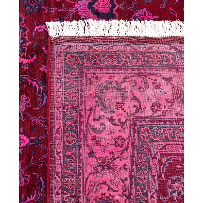 Overdyed One-of-a-Kind Hand-Knotted Area Rug - Red - 6' 1" x 8' 10"