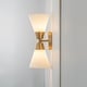 preview thumbnail 5 of 16, 2-Light Hourglass Shaped Glass Wall Sconce