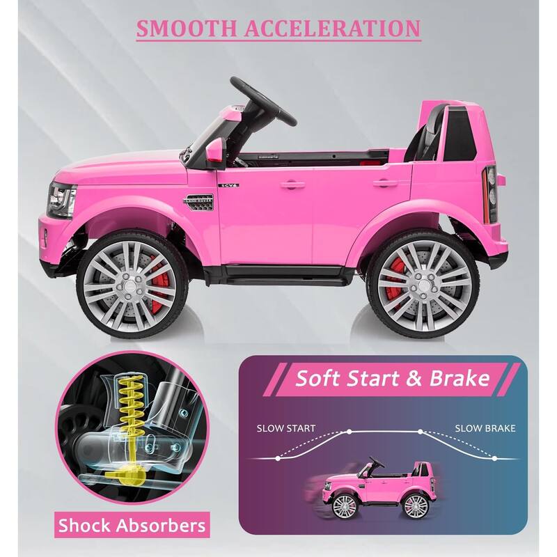 Licensed Land Rover Ride on Car, 12V 4.5 MPH Ride on Toys for Toddlers 3-8