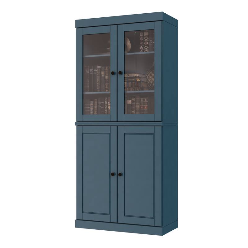 100% Solid Wood 6-Shelf Bookcase with Optional Doors by Palace Imports