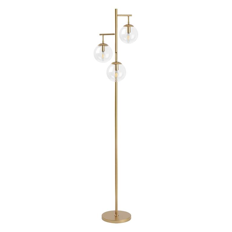 GetLedel 68.9-inch 3-Light Tree Floor Lamp with Glass Globe Shades