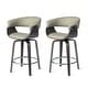 preview thumbnail 77 of 167, Glitzhome Set of 2 or 4 Modern Counter & Bar Height Wooden Swivel Bar Stools
