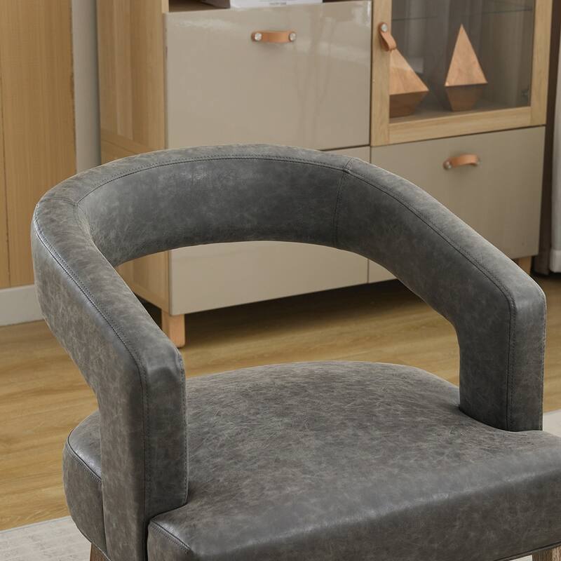 25.79" Wide Modern Barrel Open Back Upholstered Accent Chair