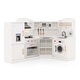 preview thumbnail 22 of 34, Costway Corner Play Kitchen Toddler Kitchen Playset with Range Hood, - See Details White