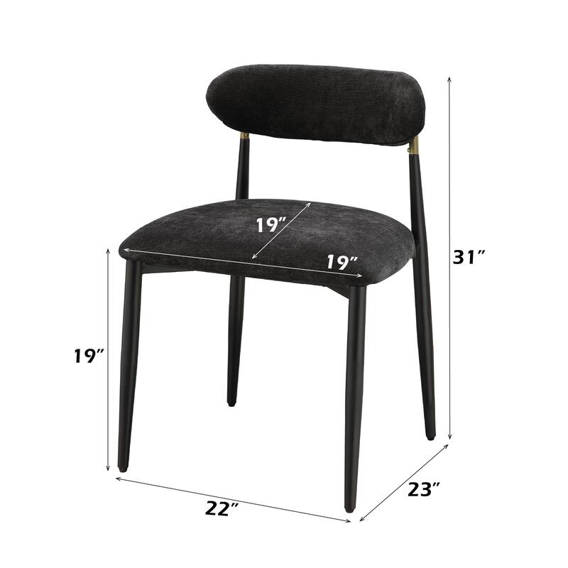 Jaramillo Fabric Side Chair (Set Of 2) - Black