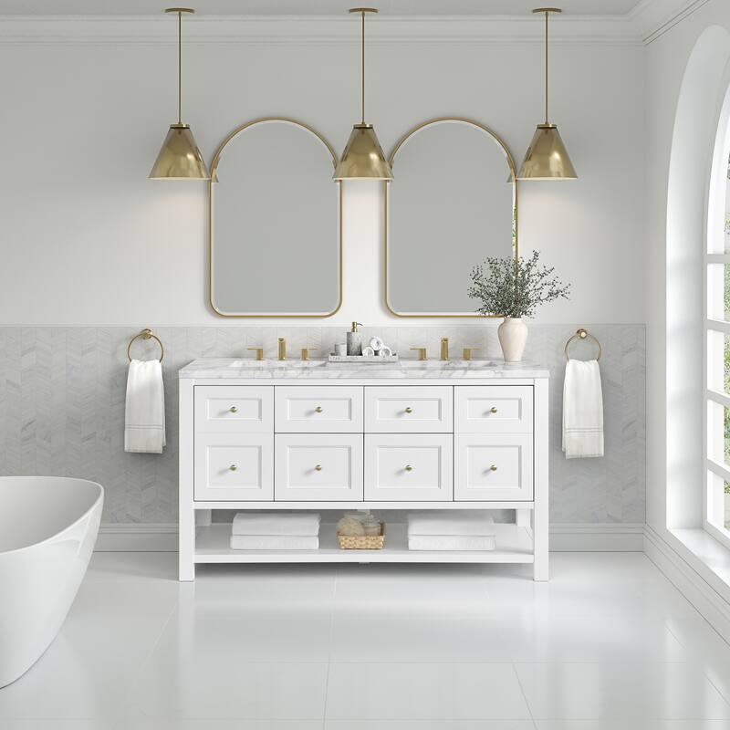 Breckenridge 60" Double Vanity, Bright White - 60D
